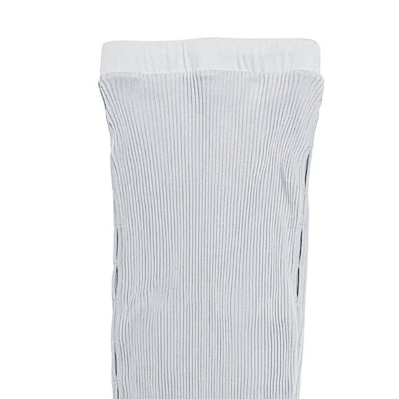 NEW Zara Women's LONG RIBBED SKIRT Greyish - Picture 11 of 13